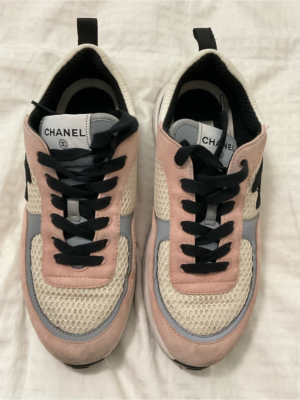 Chanel pink sneakers 38.5